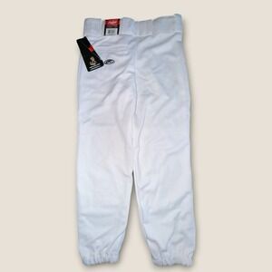 Rawlings Youth Medium White Baseball Pants Athletic Sports Uniform NWT